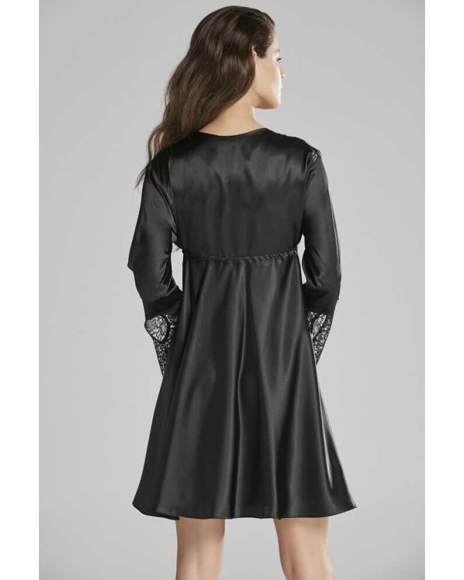 Pierre Cardin 6'lı Kaplı Midi Gecelik Sabahlık Set 6625 Siyah Pierre Cardin 6'lı Kaplı Midi Gecelik Sabahlık Set 6625 Siyah