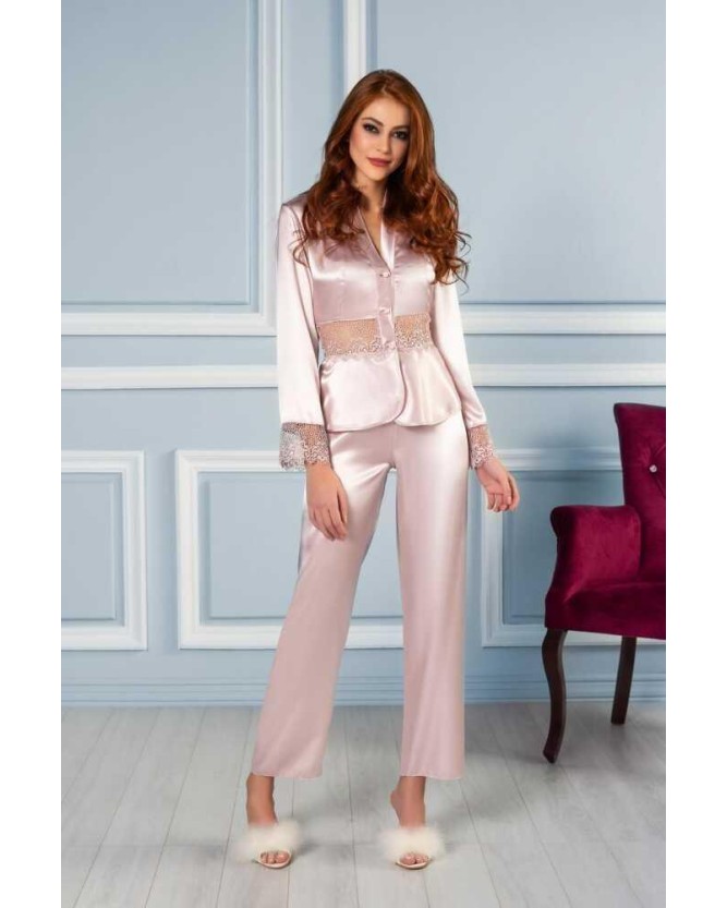 Pierre Cardin 6'lı Pudra Kısa Gecelik Sabahlık Çeyiz Set 6040 Pierre Cardin 6'lı Pudra Kısa Gecelik Sabahlık Çeyiz Set 6040