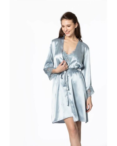 Pierre Cardin 6'lı Kısa Gecelik Sabahlık Çeyiz Set 6040 Mist