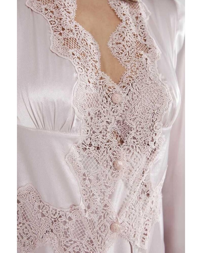 Pierre Cardin 6'lı Pudra Midi Gecelik Sabahlık Set 6335
