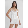Pierre Cardin 6'lı Ekru Midi Gecelik Sabahlık Set 6335