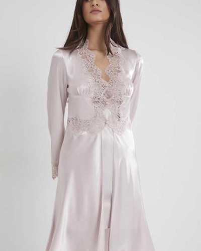 Pierre Cardin 6'lı Pudra Midi Gecelik Sabahlık Set 6335