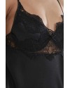 Pierre Cardin 6'lı Midi Gecelik Sabahlık Set 6335 Siyah Pierre Cardin 6'lı Midi Gecelik Sabahlık Set 6335 Siyah