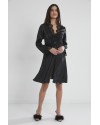 Pierre Cardin 6'lı Midi Gecelik Sabahlık Set 6335 Siyah Pierre Cardin 6'lı Midi Gecelik Sabahlık Set 6335 Siyah