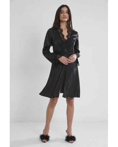 Pierre Cardin 6'lı Midi Gecelik Sabahlık Set 6335 Siyah