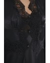 Pierre Cardin 6'lı Midi Gecelik Sabahlık Set 6335 Siyah Pierre Cardin 6'lı Midi Gecelik Sabahlık Set 6335 Siyah