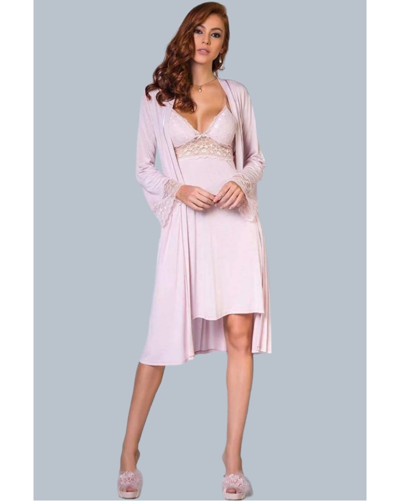 Pierre Cardin 6'lı Modal Gecelik Sabahlık Çeyiz Seti 5025