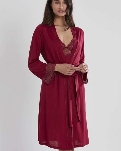 Pierre Cardin 6'lı Penye Modal Gecelik Sabahlık Çeyiz Seti 5025 Bordo