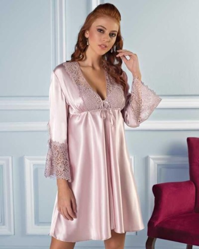 Pierre Cardin 6'lı Pudra Kaplı Midi Gecelik Sabahlık Set 6625
