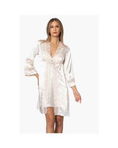 Pierre Cardin 6'lı Saten Gecelik Sabahlık Çeyiz Seti 6010 İnci