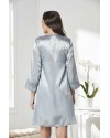Pierre Cardin 6'lı Saten Gecelik Sabahlık Çeyiz Seti 6010 Mist
