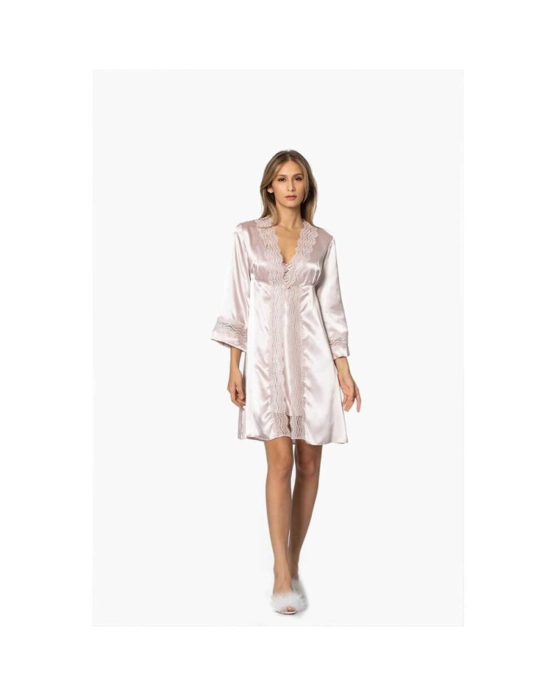 Pierre Cardin 6'lı Saten Gecelik Sabahlık Çeyiz Seti 6010 Pudra Pierre Cardin 6'lı Saten Gecelik Sabahlık Çeyiz Seti 6010 Pudra