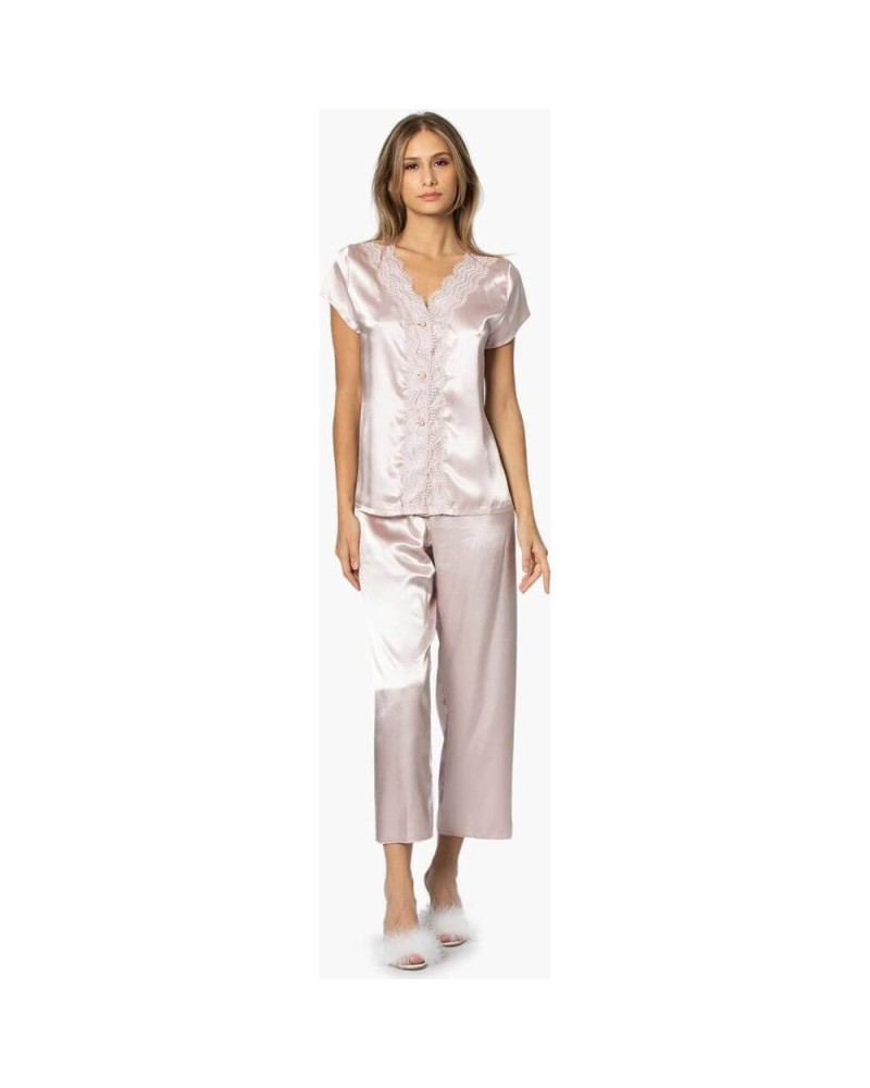 Pierre Cardin 6'lı Saten Gecelik Sabahlık Çeyiz Seti 6010 Pudra Pierre Cardin 6'lı Saten Gecelik Sabahlık Çeyiz Seti 6010 Pudra