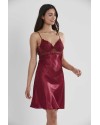 Pierre Cardin 6'lı Saten Gecelik Sabahlık Çeyiz Seti 6955 Bordo
