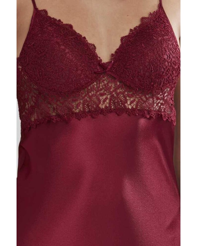 Pierre Cardin 6'lı Saten Gecelik Sabahlık Çeyiz Seti 6955 Bordo