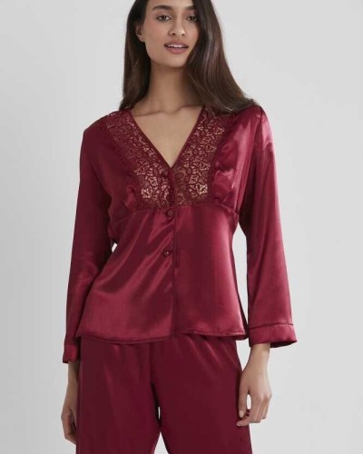 Pierre Cardin 6'lı Saten Gecelik Sabahlık Çeyiz Seti 6955 Bordo Pierre Cardin 6'lı Saten Gecelik Sabahlık Çeyiz Seti 6955 Bordo