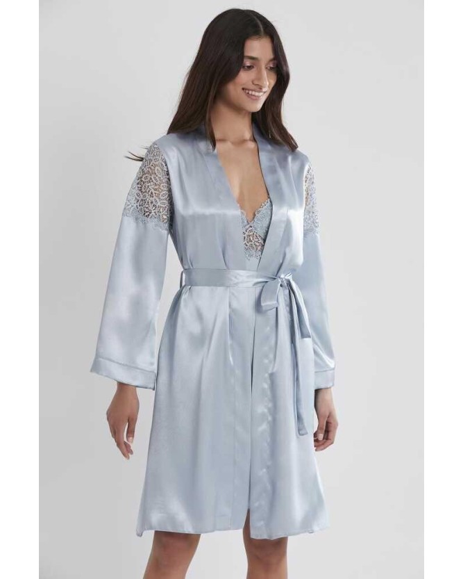 Pierre Cardin 6'lı Saten Gecelik Sabahlık Çeyiz Seti 6955 mist