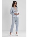 Pierre Cardin 6'lı Saten Gecelik Sabahlık Çeyiz Seti 6955 mist