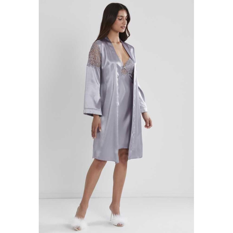 Pierre Cardin 6'lı Saten Gecelik Sabahlık Çeyiz Seti 6955 Royal