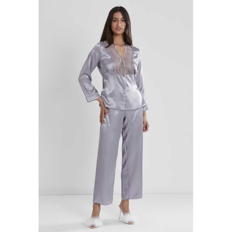 Pierre Cardin 6'lı Saten Gecelik Sabahlık Çeyiz Seti 6955 Royal
