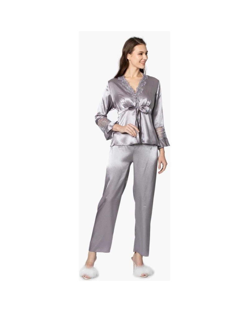 Pierre Cardin 6'lı Uzun Gecelik Sabahlık Set 6025 Royal Renk Pierre Cardin 6'lı Uzun Gecelik Sabahlık Set 6025 Royal Renk