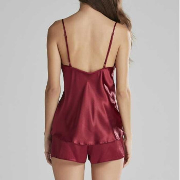 Pierre Cardin 6965 Altılı Saten Gecelik Sabahlık Takımı Bordo Pierre Cardin 6965 Altılı Saten Gecelik Sabahlık Takımı Bordo