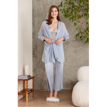 Pierre Cardın 7025 Saten Mist Dörtlü Gelin Çeyiz Seti