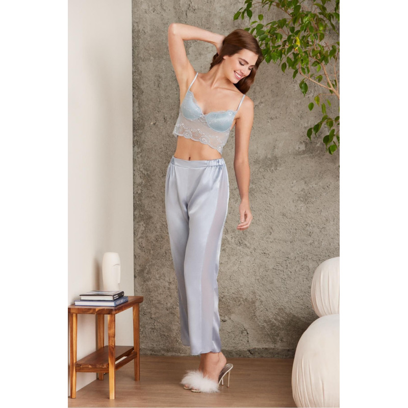 Pierre Cardın 7025 Saten Mist Dörtlü Gelin Çeyiz Seti