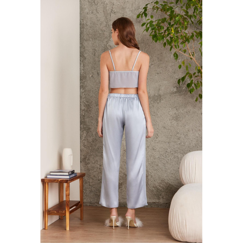 Pierre Cardın 7025 Saten Mist Dörtlü Gelin Çeyiz Seti