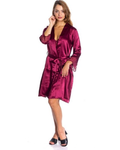 Pierre Cardin Bordo 2li Balensiz Kaplı Gecelik Sabahlık 4075