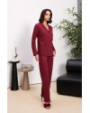 Pierre Cardin Bordo 6'lı Modal Gecelik Sabahlık Çeyiz Seti 5000  