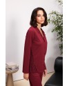Pierre Cardin Bordo 6'lı Modal Gecelik Sabahlık Çeyiz Seti 5000  