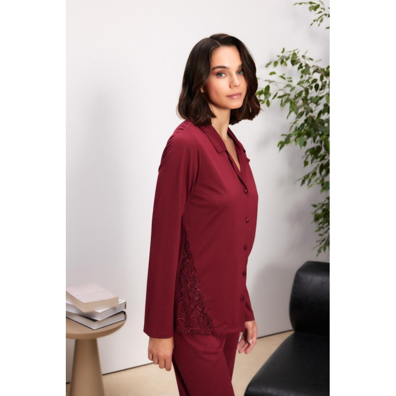 Pierre Cardin Bordo 6'lı Modal Gecelik Sabahlık Çeyiz Seti 5000 Pierre Cardin Bordo 6'lı Modal Gecelik Sabahlık Çeyiz Seti 5000