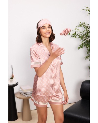 Pierre Cardin Brandy Saten Biyeli Kadın Pijama Şort Takımı 1325 Pierre Cardin Brandy Saten Biyeli Kadın Pijama Şort Takımı 1325