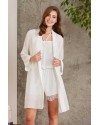 Pierre Cardin Dantelli Kadife Tulum Sabahlık Takım 4800 Ekru Pierre Cardin Dantelli Kadife Tulum Sabahlık Takım 4800 Ekru
