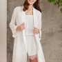 Pierre Cardin Dantelli Kadife Tulum Sabahlık Takım 4800 Ekru