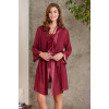 Pierre Cardin Dantelli Kadife Tulum Sabahlık Takım 4800 Bordo