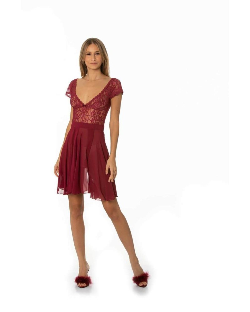 Pierre Cardin Dantelli Şifon Kısa Gecelik 650