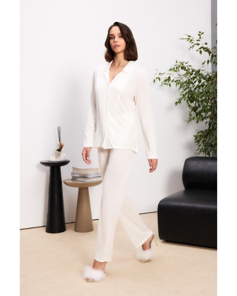Pierre Cardin Ekru 6'lı Modal Gecelik Sabahlık Çeyiz Seti 5000 Pierre Cardin Ekru 6'lı Modal Gecelik Sabahlık Çeyiz Seti 5000