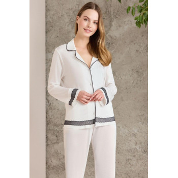 Pierre Cardin Ekru Penye Kadın Pijama Takımı 2200 Pierre Cardin Ekru Penye Kadın Pijama Takımı 2200