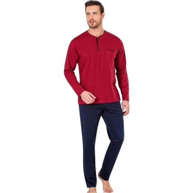 Pierre Cardin Erkek Bordo Damat Çeyizlik Pijama Takımı 2020