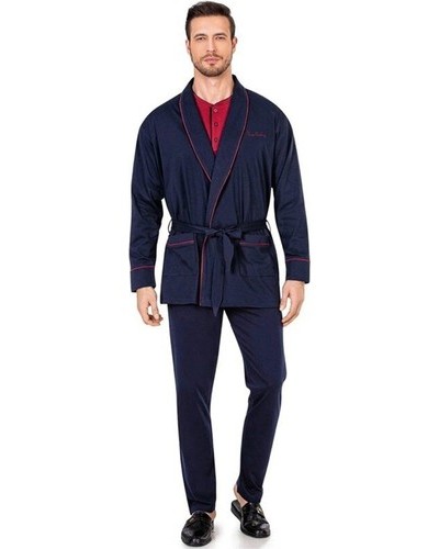 Pierre Cardin Erkek Lacivert Damat Çeyizlik Pijama Takımı 2020