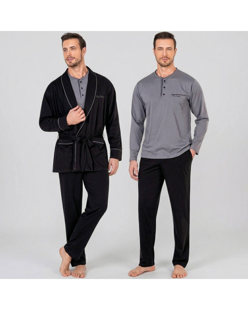 Pierre Cardin Erkek Siyah Damat Çeyizlik Pijama Takımı 2020 Pierre Cardin Erkek Siyah Damat Çeyizlik Pijama Takımı 2020