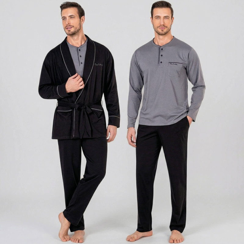 Pierre Cardin Erkek Siyah Damat Çeyizlik Pijama Takımı 2020