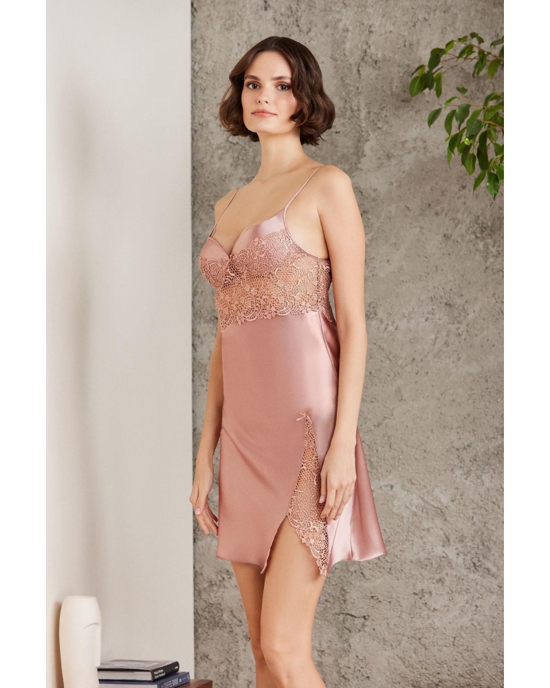 Pierre Cardin Gecelik Sabahlık Pijama Takım Şort Takım 6'lı Gelin Seti 6000 Brandy Pierre Cardin Gecelik Sabahlık Pijama Takım Şort Takım 6'lı Gelin Seti 6000 Brandy