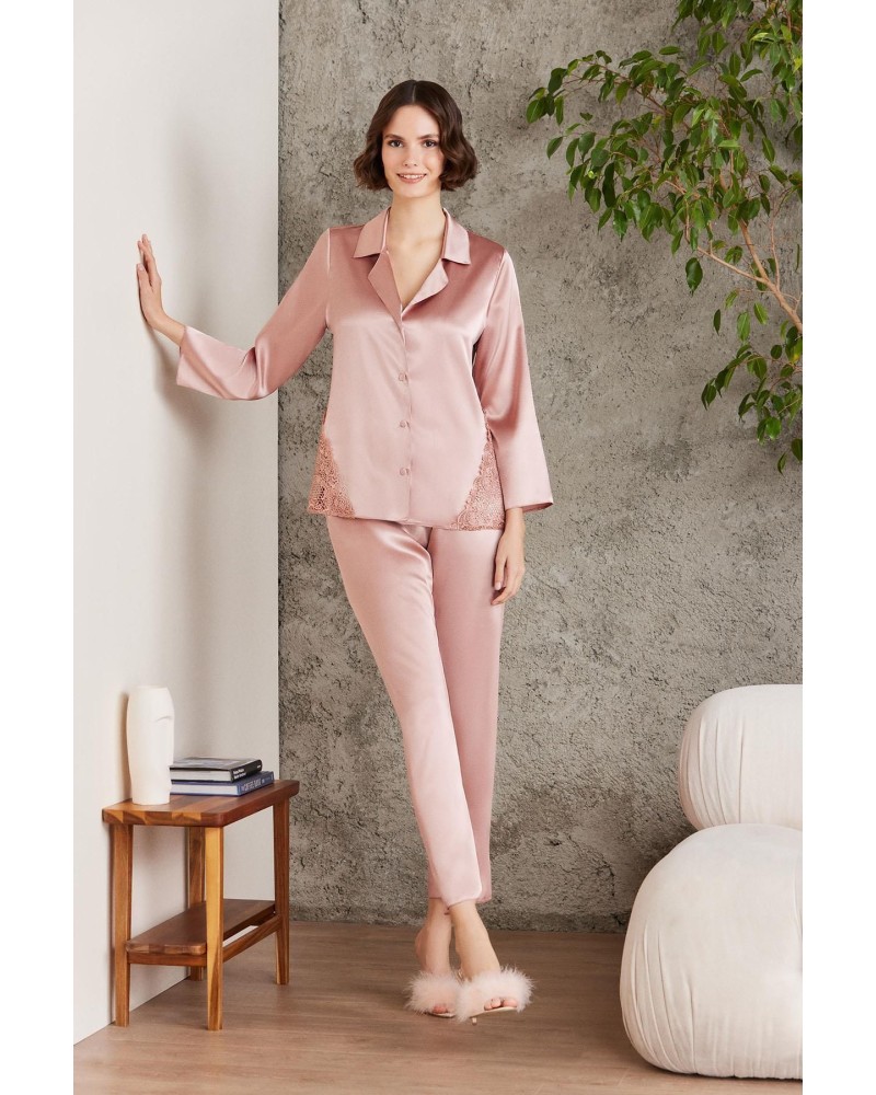 Pierre Cardin Gecelik Sabahlık Pijama Takım Şort Takım 6'lı Gelin Seti 6000 Brandy Pierre Cardin Gecelik Sabahlık Pijama Takım Şort Takım 6'lı Gelin Seti 6000 Brandy