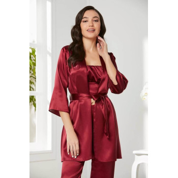 Pierre Cardin Kadife Saten 3'lü Pijama Takım 2075