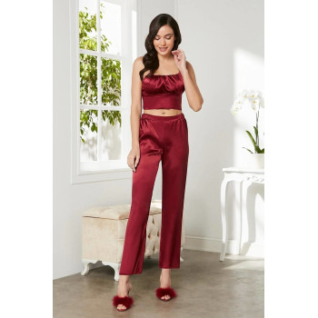 Pierre Cardin Kadife Saten 3'lü Pijama Takım 2075