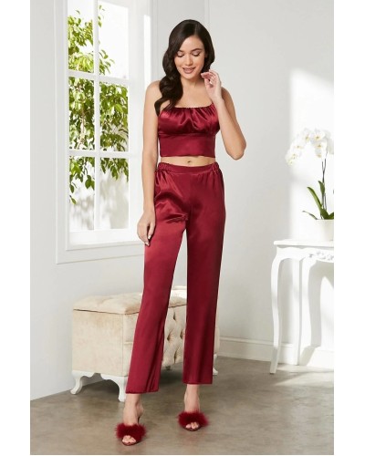 Pierre Cardin Kadife Saten 3'lü Pijama Takım 2075 Pierre Cardin Kadife Saten 3'lü Pijama Takım 2075