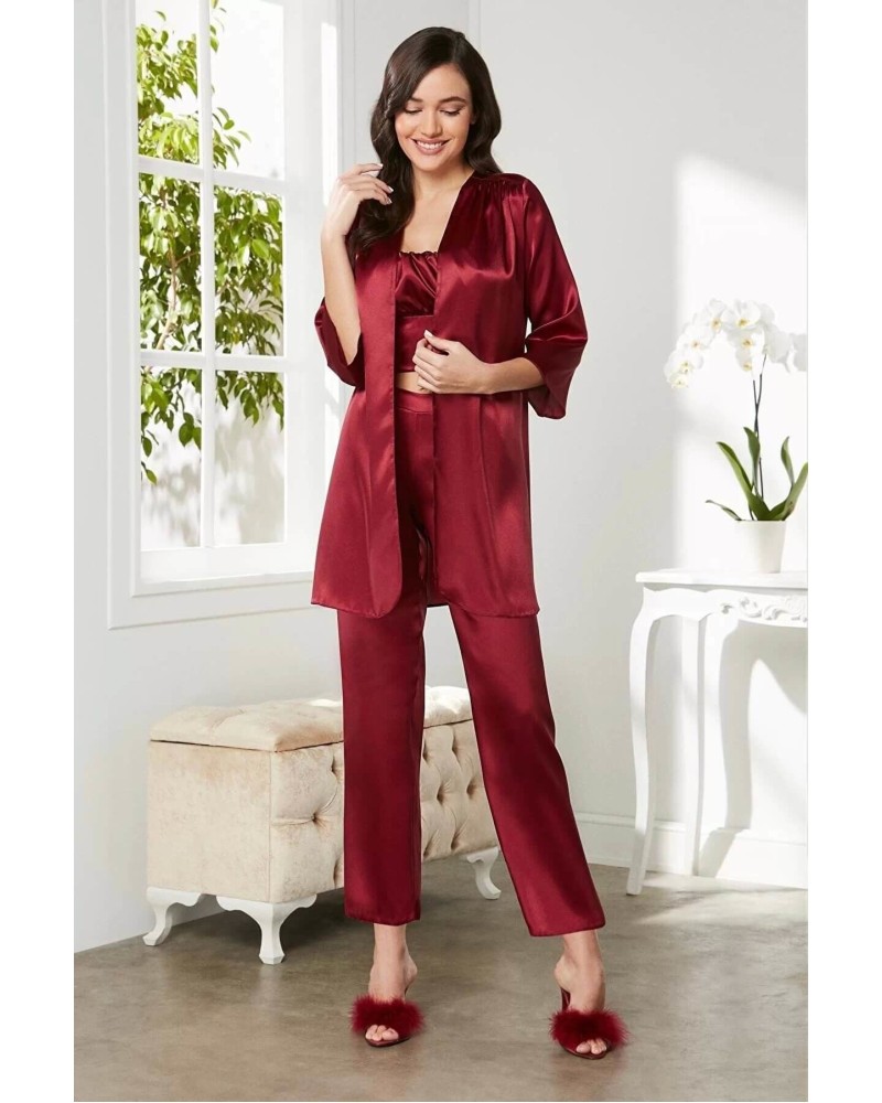Pierre Cardin Kadife Saten 3'lü Pijama Takım 2075 Pierre Cardin Kadife Saten 3'lü Pijama Takım 2075